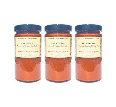 Secrets Incomparables - Pâte à Tartiner Noisettes du Piémont IGP Chocolat Noir (Offre -5%: 720gx3)
