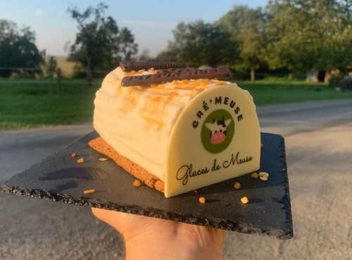 Glaces de Meuse - Bûche Glacée "Caramel Givré" - 550g (6-7 parts)