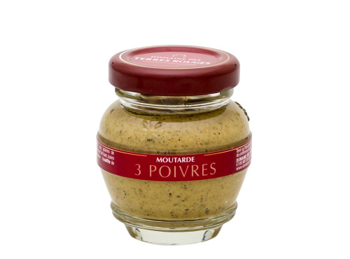 Domaine des Terres Rouges - Moutarde aux Trois Poivres 55G