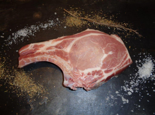 La Toison d'Or - Côte Avec Os Porc Bio 100% Français élevé en Plein Air et sur Paille