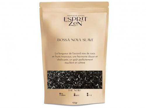 Esprit Zen - Thé Noir "Bossa Nova Suave" - fruits de la passion - coco - Sachet 100g