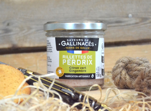 Terre de Gallie - Rillettes de perdrix citron vert et gingembre x 20