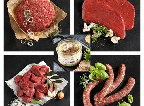 Bisons d'Auvergne - Colis Menu Découverte Viande de Bison - Fêtes de Noël