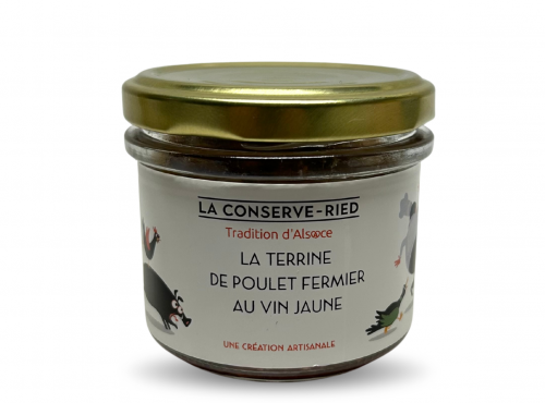 Les foies gras du Ried - Terrine de poulet fermier au vin jaune 90 G
