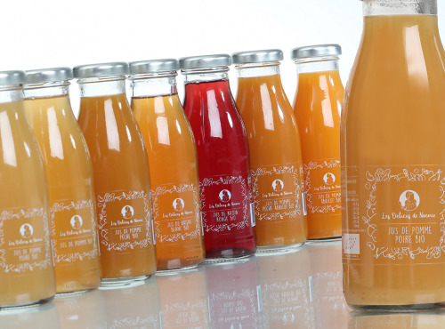 Les délices de Noémie - Assortiment Jus De Pomme Pêche Bio, Pomme Abricot Bio, Pomme Pêche Abricot Bio