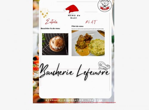 Boucherie Lefeuvre - [Précommande] Menu de Noel Bouchée ris de veau et filet de veau