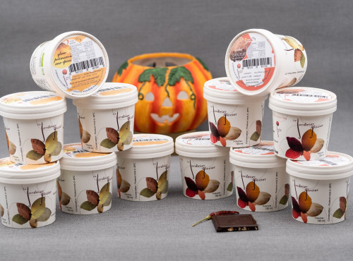 Le Jardinier Glacier - LOT SPECIAL HALLOWEEN 12 pots: 6 Chocolat aux Piments de Bresse et 6 Potimarron Aux Epices