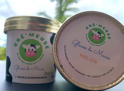 Glaces de Meuse - Glace P'tit pot Melon - 90gr