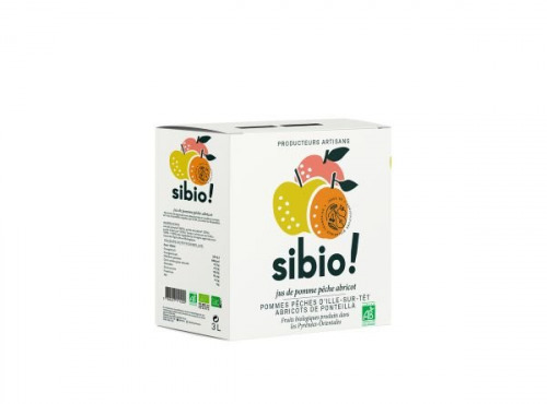 Sibio - Jus de pomme pêche abricot 3L
