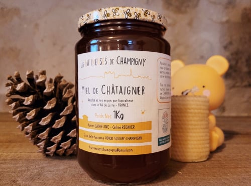 Les Butineuses de Champigny - Miel de Châtaignier BIO - 1000g