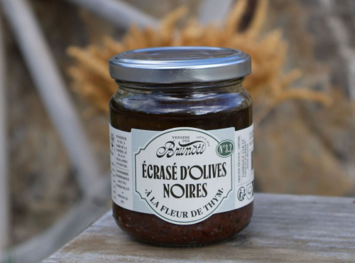 Vergers des brunots - Ecrasé d'olives à la fleur de thym 180g