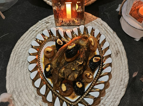 Le Paradis d'Escargot - Tajine agneau au pruneaux amande abricot pour 5 personnes