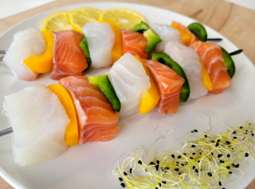 La Criée d'à Côté - Brochettes Duo Saumon Cabillaud - 2 x 175 g