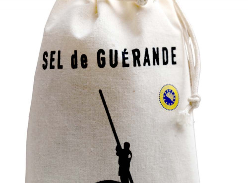 Artisans du Sel - Sel fin de Guérande Artisanal 500g – Sac en Coton Imprimé & Réutilisable | Artisans du Sel