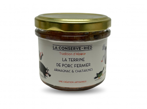 Les foies gras du Ried - Terrine de porc Armagnac et châtaignes 90 G