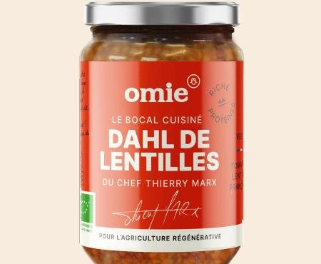 Omie - Dhal de lentilles corail bio - tomates et lentilles françaises - 340 g