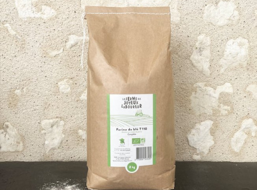 La Ferme du Joyeux Laboureur - Farine de blé tendre complète T110 2kg