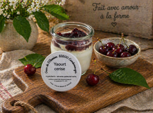 Gaec de l'Elanion - Yaourt Cerise Noire 125g