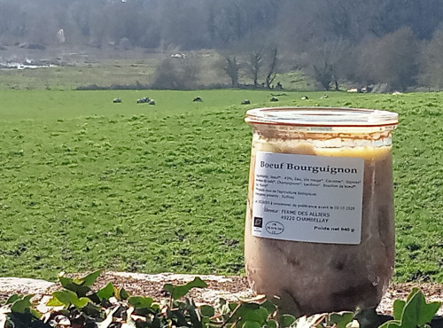 Domaine des Alliers -  Bœuf d'exception - Bœuf bourguignon BIO, AOC, bocal de 940 g