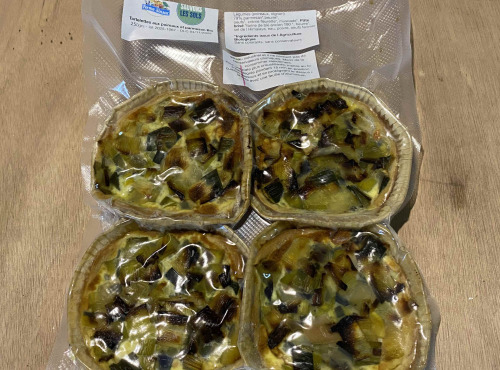 Ferme Sinsac - Tartelettes au Poireaux et parmesan un produit élaboré sur notre ferme (lot de 4)