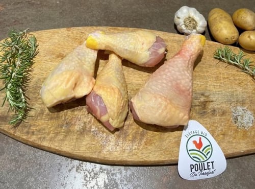 Charcuterie Commenges - [Précommande] 4 pilons de poulet Fermier BIO - 550g