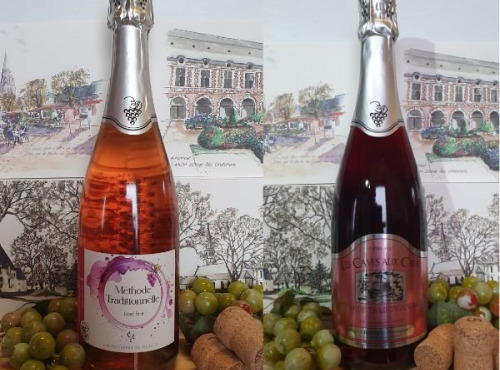 Cave Creuzet - Les Caves aux Caux - Méthode traditionnelle Rosé - Lot de 3 Brut et 3 Demi-sec