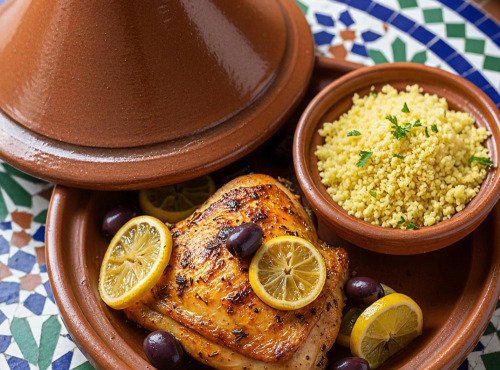 Le Paradis d'Escargot - Tajine poulet olives citron 🍋‍🟩 confits pour une personne