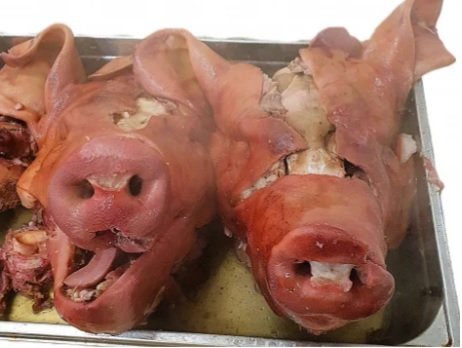 Ferme de la Paumerais - TETE DE PORC EPUCHEE COMPLETE CUITE - 2 Kg (x1)