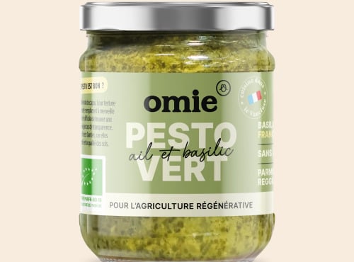 Omie - Pesto vert bio - basilic d'Île-de-France - 180 g