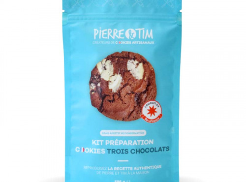 Pierre & Tim Cookies - Kit Préparation 12 Cookies Trois Chocolats