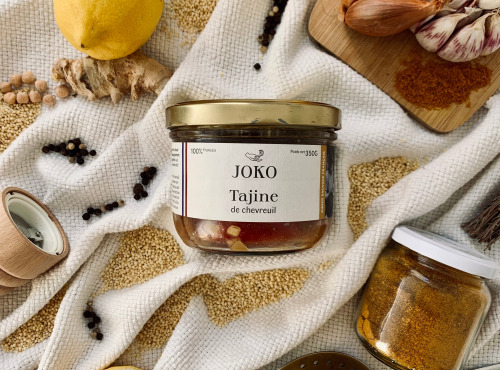 JOKO Gastronomie Sauvage - Tajine de chevreuil aux citrons confits 350G - Plat cuisiné x 12
