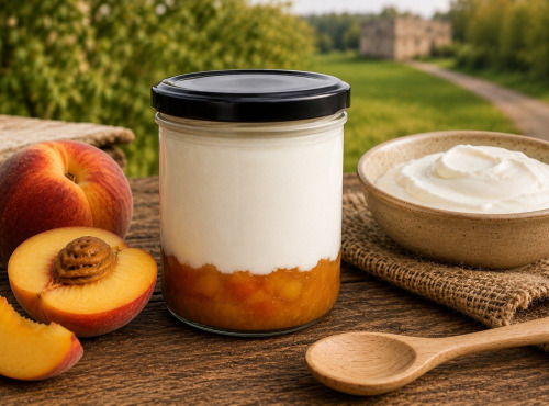 Gaec de l'Elanion - Fromage Blanc Confiture Pêche 130g