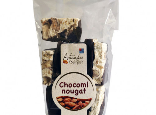 Les amandes et olives du Mont Bouquet - Chocomi-nougat 150 g (morceaux de nougat enrobés de chocolat noir)