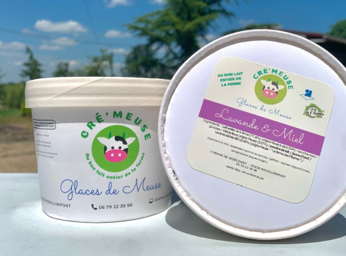 Glaces de Meuse - NOUVEAU - Crème Glacée Lavande&Miel - 360gr