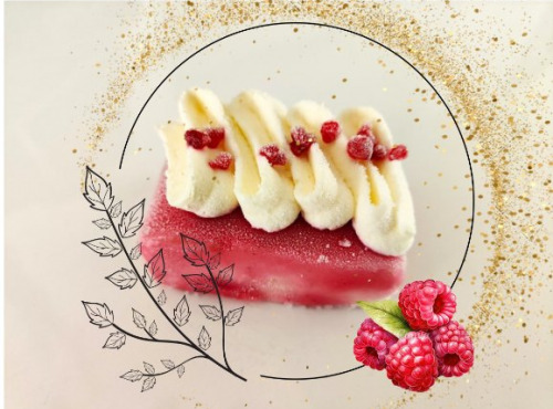 Traiteur Gourmet d'Alsace - Vacherin Framboises et vanille 2 pièces