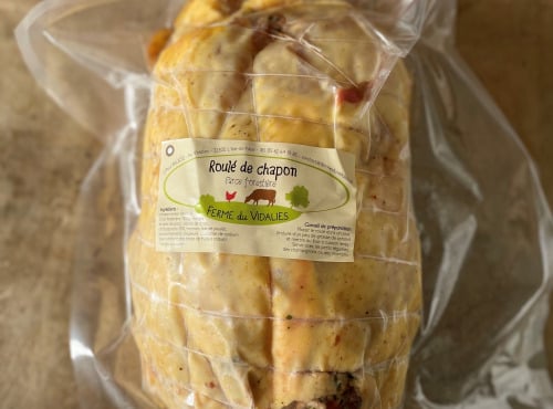 Ferme du Vidalies - [Précommande] Roulé de chapon farce fruits secs ≈ 3kg