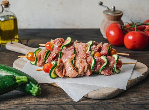 Maison BAYLE - Champions du Monde de boucherie 2016 - Brochette de veau marinées thym citron - 1kg - Barbecue