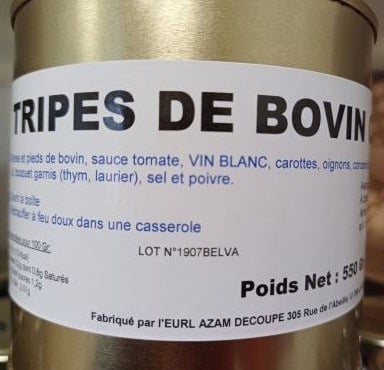 Les Bel' saveurs du Rouergue - TRIPES DE BOVIN CUISINEES