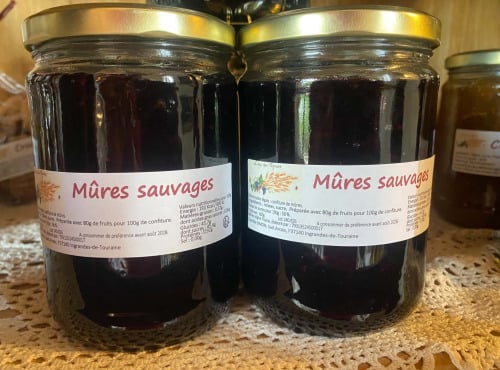 Des Poules et des Vignes à Bourgueil - Confiture de mûres (600gr)