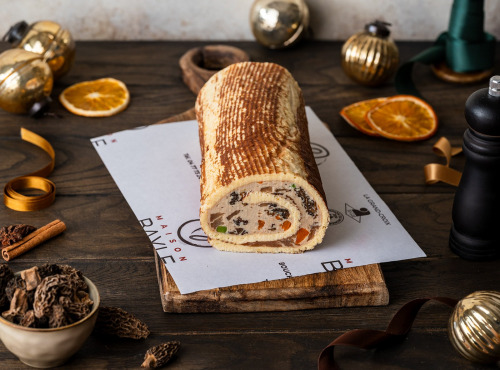 Maison BAYLE - Champions du Monde de boucherie 2016 - Buche de volaille aux morilles 4 pers -   Festif - fêtes - Noël