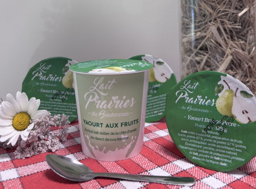 Lait Prairies du Boulonnais - Yaourt brassé à la poire x4