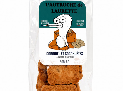 L'Autruche de Laurette - sablé caramel et cacahuète à l'œuf d'autruche