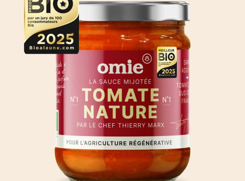 Omie - Sauce tomate nature - tomates plein champs du sud de la France - 185 g