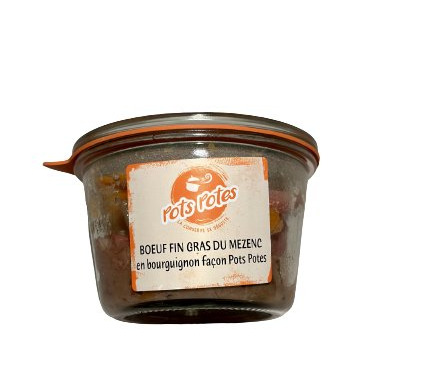 Pots Potes - Bœuf fin gras du Mézenc en bourguignon 250g