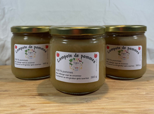 La Ferme des Prun'Elles - Lot de 3 compote de pomme