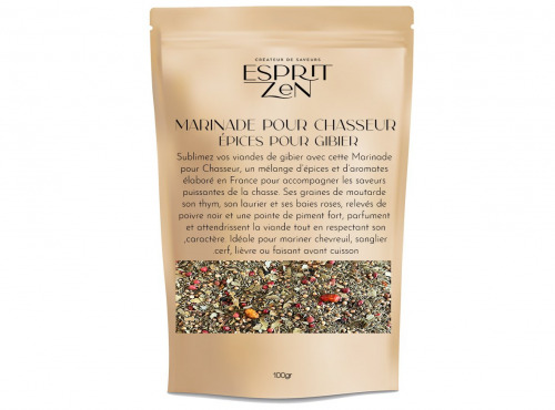 Esprit Zen - Marinade du Chasseur - Epices pour Gibier - Sachet 100g