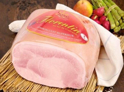 Ferme de la Paumerais - JAMBON CUIT SUPERIEUR AVEC COUENNE A LA FLEUR DE SEL x1 -7. 5 Kg