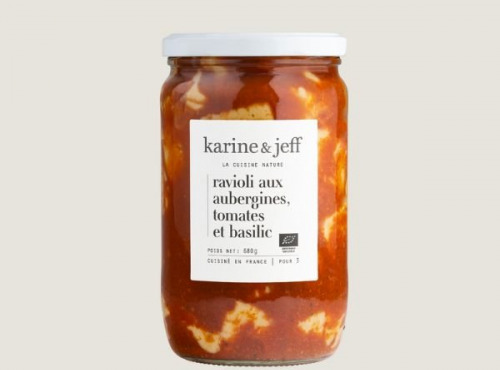 Karine & Jeff - Ravioli aux aubergines, tomate et basilic 680g