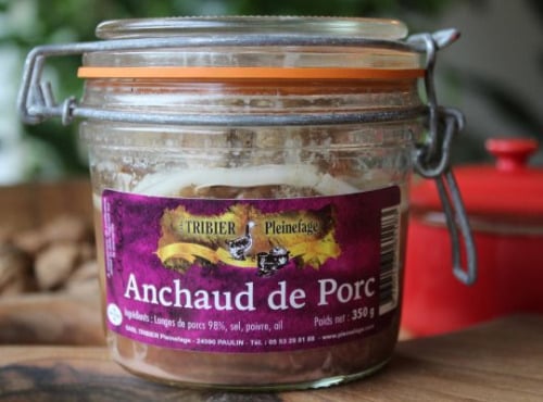 Ferme de Pleinefage - Anchaud de porc périgourdin - Bocal de 350 g