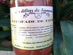 Les Délices du Scamandre - Lot de 3 bocaux de 650g - Estofade De Taureau Bio
